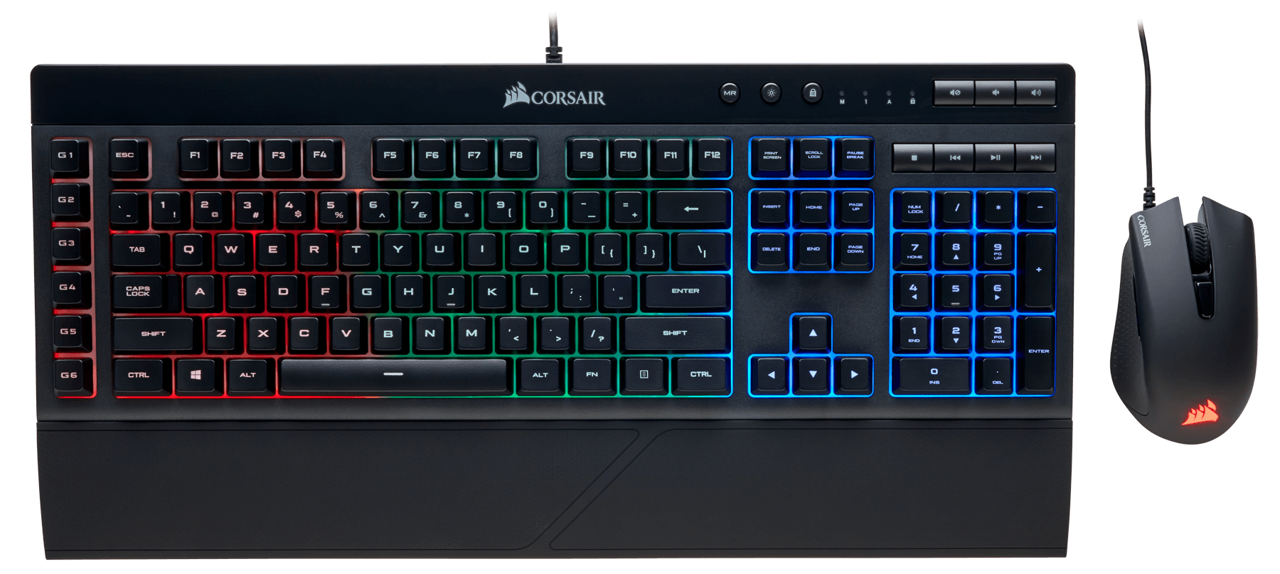 Teclado y Mouse Corsair K55 + Harpoon RGB - FusionStore Informática